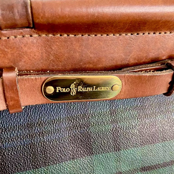 RALPH LAUREN Blackwatch Plaid Overnight Boston Weekend Doctors CarryOn Suitcase - Picture 14 of 17